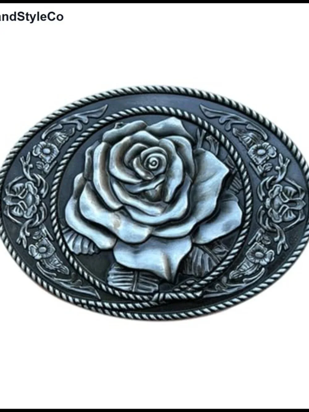 Vintage Floral Engraved Western Belt Buckle Fits 1.5